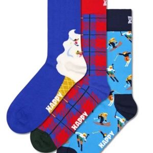 Gift set- 3 pairs of Happy Socks high quality ski socks